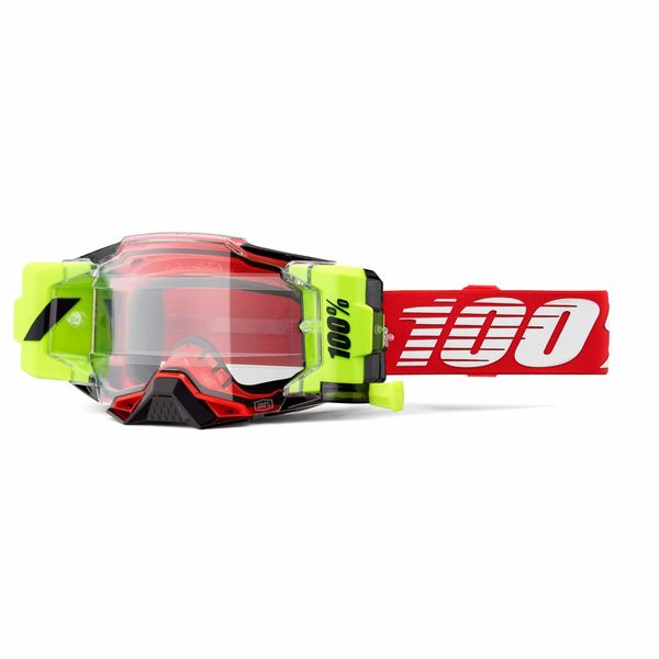 100% Armega Forecast Goggle Red / Clear Lens click to zoom image