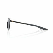 100% Legere Round Glasses - Polished Black / Smoke Lens click to zoom image
