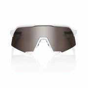 100% S3 Glasses - Matte White / HiPER Silver Mirror Lens click to zoom image