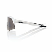 100% S3 Glasses - Matte White / HiPER Silver Mirror Lens click to zoom image