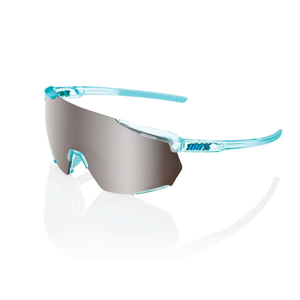 100% Racetrap 3.0 Glasses - Polished Translucent Mint / HiPER Silver Mirror click to zoom image