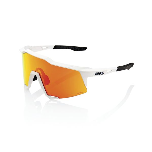 100% Speedcraft Glasses - Soft Tact Off White / HiPER Red Multilayer Mirror click to zoom image