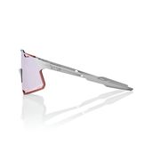 100% Hypercraft Glasses - Matte Stone Grey / HiPER Crimson Silver Mirror Lens click to zoom image