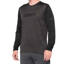100% Ridecamp Long Sleeve Jersey 2022 Black / Charcoal