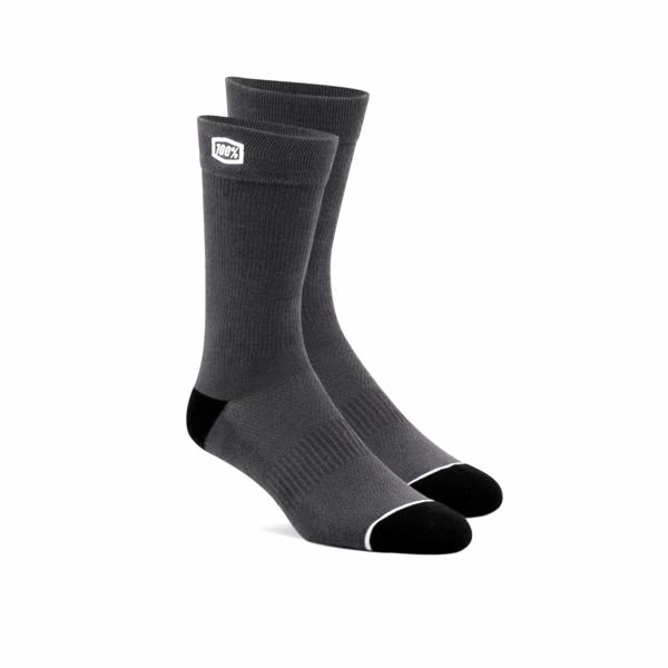 100% Solid Casual Socks Grey click to zoom image