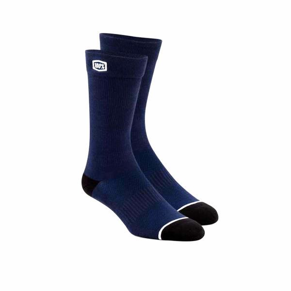 100% Solid Casual Socks Navy click to zoom image