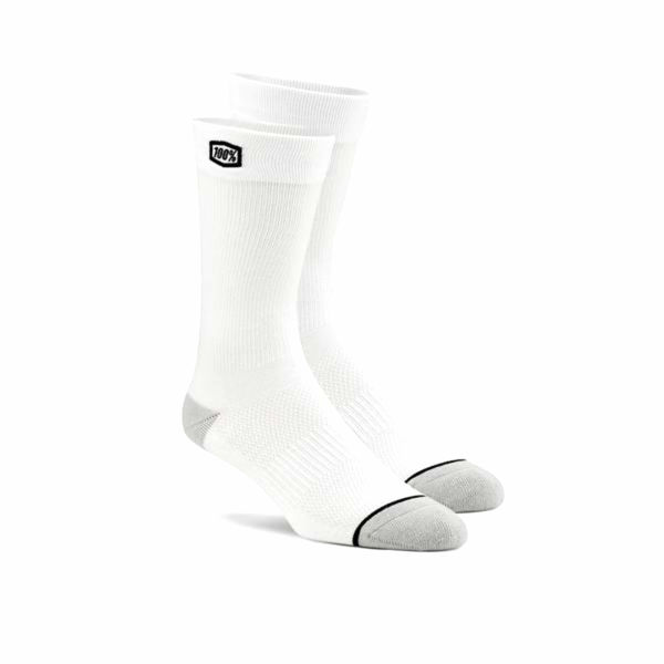 100% Solid Casual Socks White click to zoom image