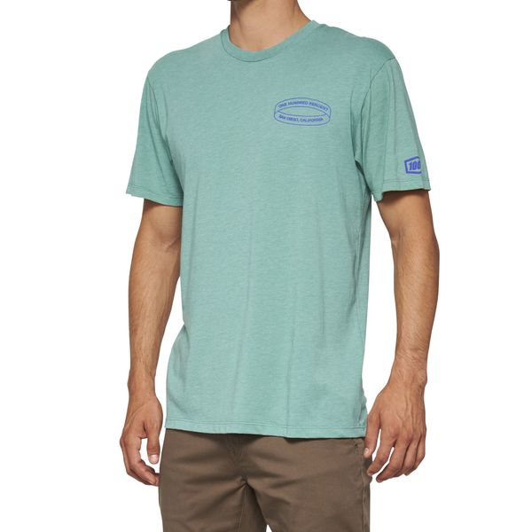 100% INFINITEE Short Sleeve T-Shirt Ocean Blue click to zoom image