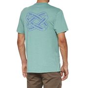 100% INFINITEE Short Sleeve T-Shirt Ocean Blue click to zoom image