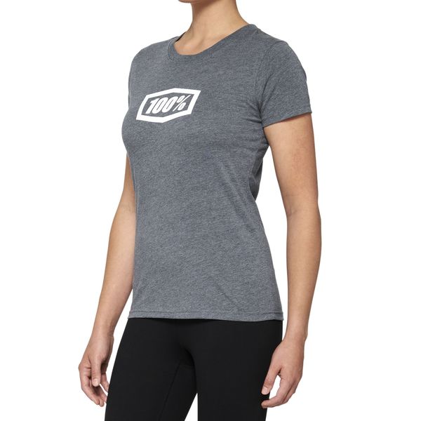 100% ICON Short Sleeve Women's T-Shirt Heather Grey click to zoom image