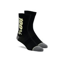 100% RHYTHM Merino Wool Performance Socks Black / Yellow