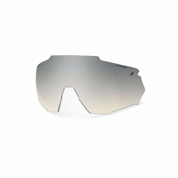 100% Racetrap 3.0 Replacement Lens - Low-light Yellow Silver Mirror click to zoom image