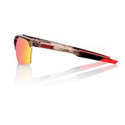 100% Sportcoupe Glasses - Polished Translucent Crystal Smoke/Purple Multi Mirror click to zoom image