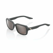 100% Rideley Glasses - Soft Tact Cool Grey / HiPER Silver Mirror Lens 