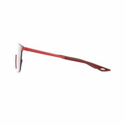 100% Legere Square Glasses - Soft Tact Crimson / HiPER Silver Mirror Lens click to zoom image