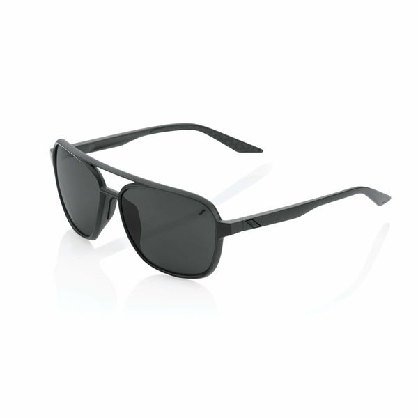 100% Kasia Glasses - Matte Black / Black Mirror Lens click to zoom image