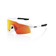 100% Speedcraft SL Glasses - Soft Tact Off White / HiPER Red Multilayer Mirror 