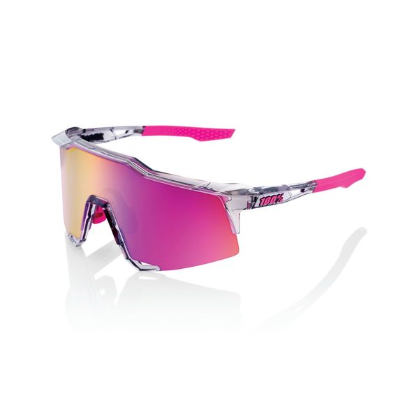 100% Speedcraft Glasses - Polished Translucent Grey / Purple Multilayer Mirror click to zoom image