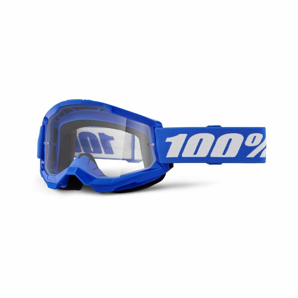 100% Strata 2 Goggle Blue / Clear Lens click to zoom image