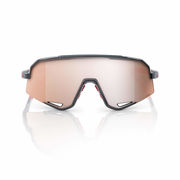 100% Slendale Glasses - Gloss Carbon Fibre / HiPER Crimson Silver Lens click to zoom image