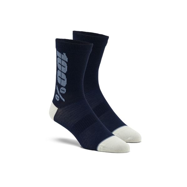 100% RHYTHM Merino Wool Performance Socks Navy / Slate click to zoom image