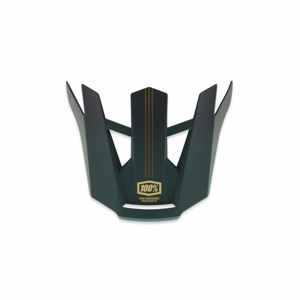 100% Aircraft 2 Replacement Visor Carbon Gold / Forest click to zoom image