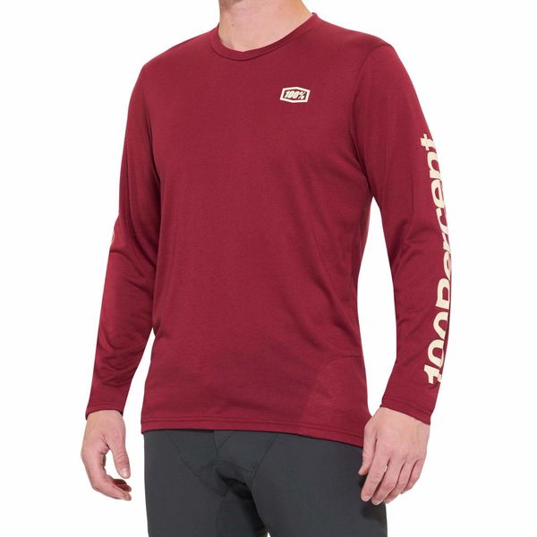 100% Airmatic Long Sleeve Jersey Merlot click to zoom image