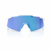 100% Aerocraft Glasses - Matte White / HiPER Blue Mirror Lens click to zoom image