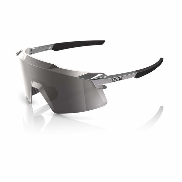 100% Aerocraft Glasses - Gloss Chrome / HiPER Silver Chrome Lens click to zoom image