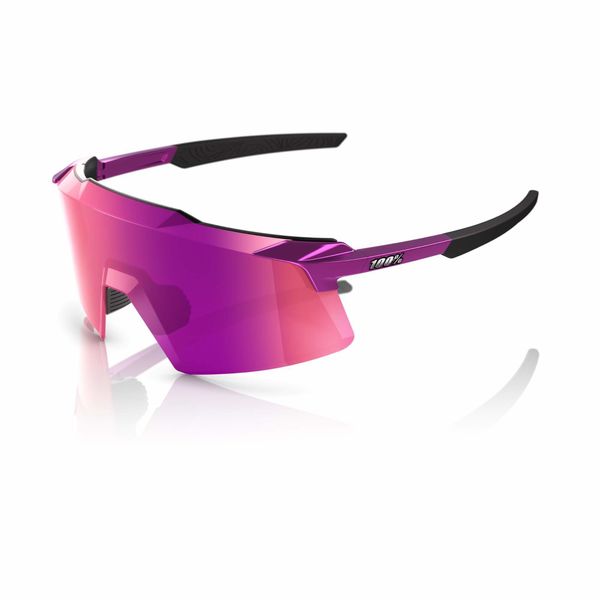 100% Aerocraft Glasses - Gloss Purple Chrome / Purple Multilayer Mirror Lens click to zoom image