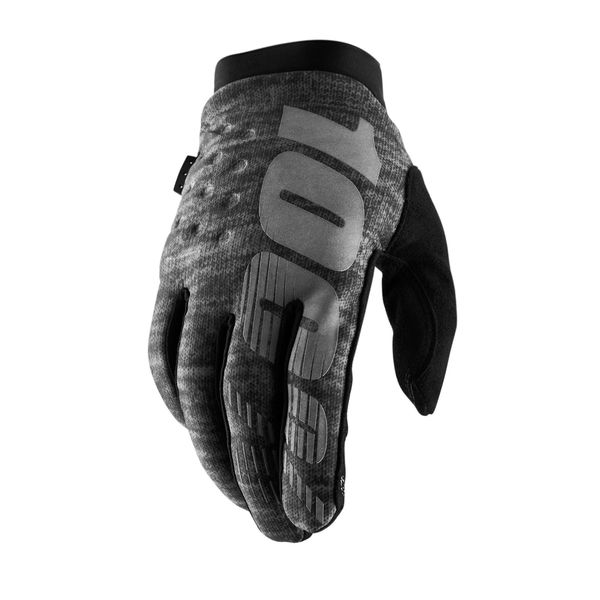 100% Brisker Cold Weather Glove Heather Grey click to zoom image