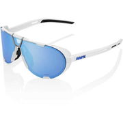 100% Glasses Westcraft - Soft Tact White - HiPER Blue Multi Mirror Lens 