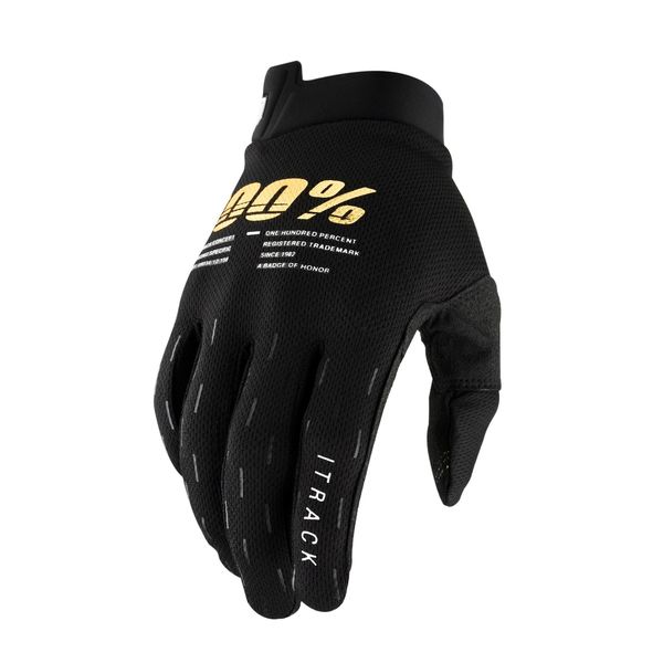100% iTrack Youth Gloves Black click to zoom image