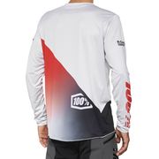 100% R-Core X Long Sleeve Jersey Grey / Racer Red click to zoom image