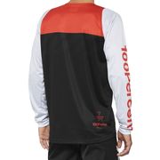 100% R-Core Long Sleeve Jersey Black / Racer Red click to zoom image
