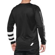 100% R-Core Long Sleeve Jersey Black / White click to zoom image