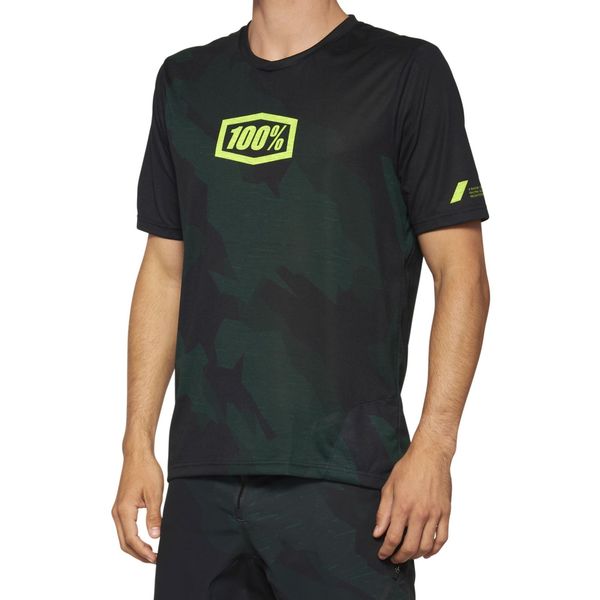 100% Airmatic Short Sleeve Limited Edition Jersey Black Camo click to zoom image