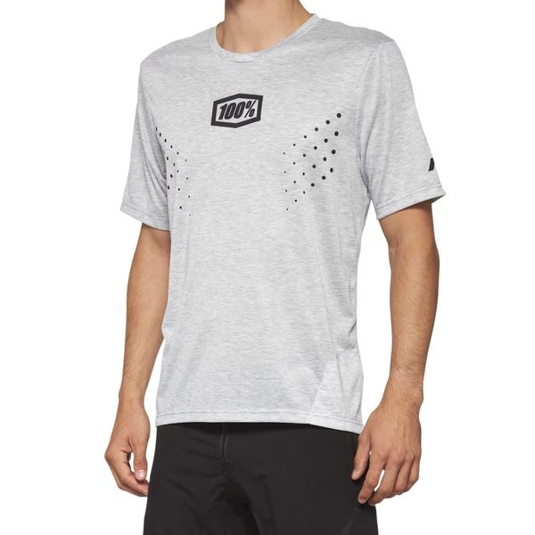 100% Airmatic Mesh Short Sleeve Jersey Grey click to zoom image
