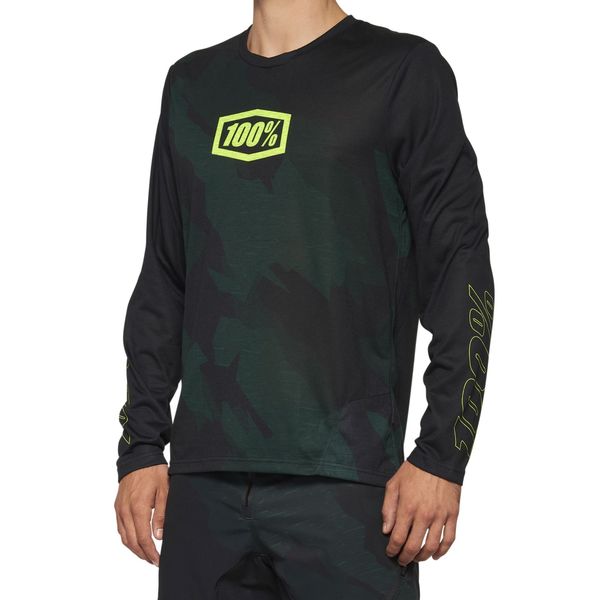 100% Airmatic Long Sleeve Limited Edition Jersey Black Camo click to zoom image