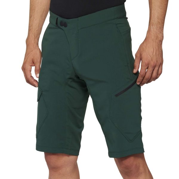 100% Ridecamp Shorts Forest Green click to zoom image
