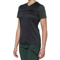 100% Ridecamp Women's Jersey Charcoal / Forest Green
