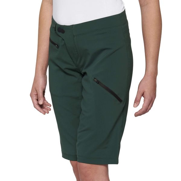 100% Ridecamp Women's Shorts Forest Green click to zoom image