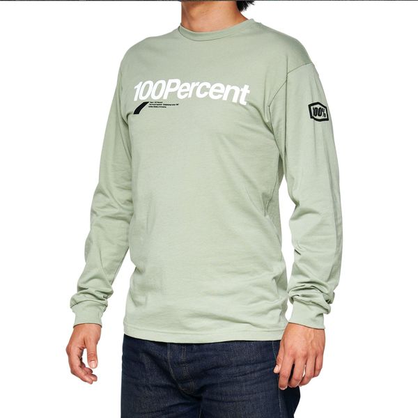 100% Bilto Long Sleeve T-Shirt Slate Green click to zoom image