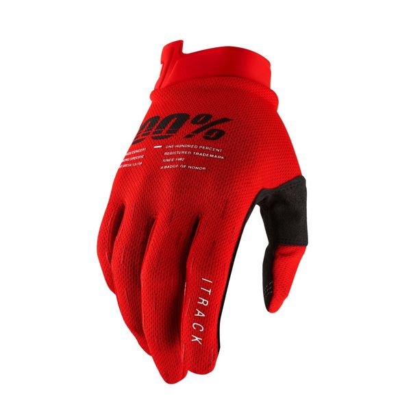 100% iTrack Gloves Red click to zoom image