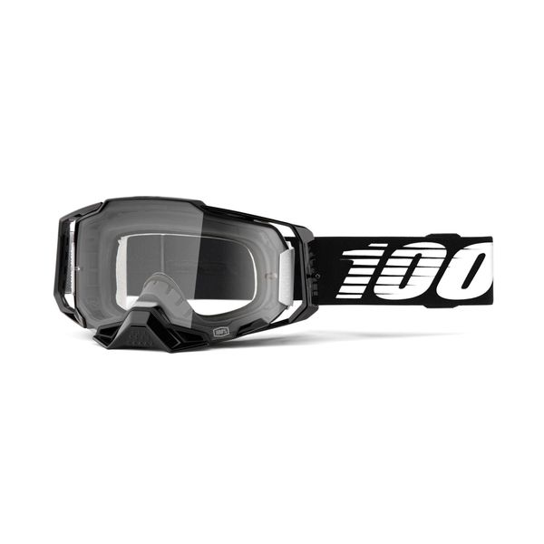 100% Armega Goggles Black Essential / Clear Lens click to zoom image