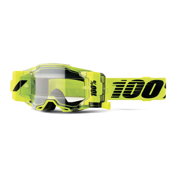 100% Armega Forecast Goggle Nuclear Citrus / Clear Lens click to zoom image