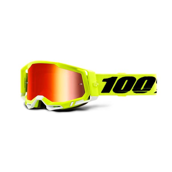 100% Racecraft 2 Goggle Yellow / Red Mirror Lens click to zoom image