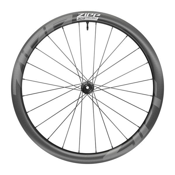 Zipp 303 Firecrest Carbon Tubeless Disc Brake Center Locking 700c Front 24spokes 12x100mm Standard Graphic A1 Black 700c click to zoom image