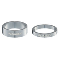 Ritchey Classic Headset Spacers Silver 28.6mm/2x10mm+3x5mm