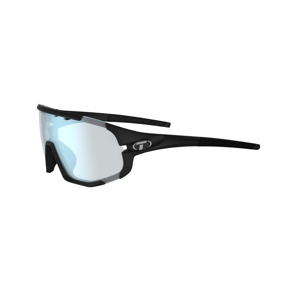 Tifosi Eyewear Sledge Fototec Single Lens Sunglasses Matte Black Clarion Blue click to zoom image